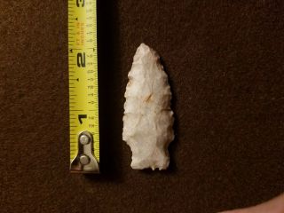 Authentic arrowhead measuring in at 2 