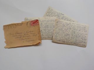 Wwii Letter 1945 326th Glider Infantry Postcards Europe Post Cards War Ww Ii Ww2