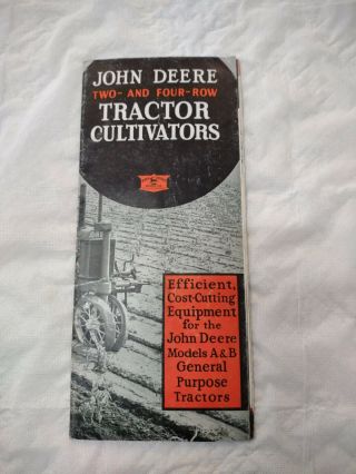 1936 John Deere 2 & 4 Row Tractor Cultivators Sales Brochure 16 Pages