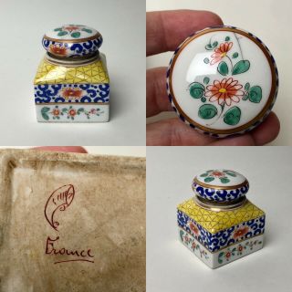 Antique French Porcelain Inkwell