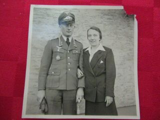 Wwii German Photo Combat Soldier Luft With Spanish Cross