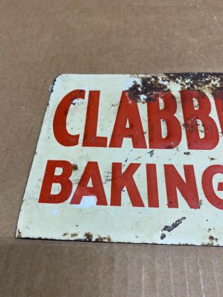 1950s CLABBER GIRL metal Sign store advertising Bake Shop Decor 2