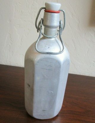 Markill German Ww2 Wehrmacht Aluminum Field Bottle Canteen Porcelain Stopper