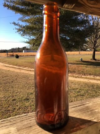 Amber Straight Sided Coca Cola Bottle Charleston W.  Va S