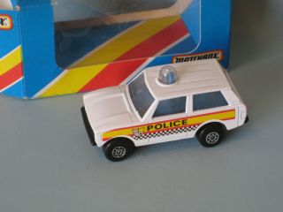 Matchbox 20 Police Patrol Rola - Matic Toy Model Car 70mm Usa Boxed 70mm Checker