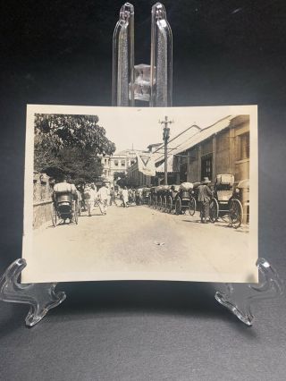 1930’s Photo Chefoo China Ymca Street Scene By Us Sailor Ivan Ziegler