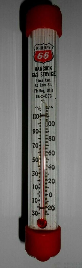 Vintage Phillips 66 Advertising Thermometer Findlay Oh