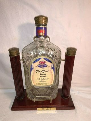 Crown Royal Canadian Whiskey 1.  75l Bottle Holder Pouring Swinging Bar Cradle