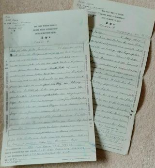 Two German Prisoner Of War Letters 1944 / 1945 From Pow Camp In Nebraska