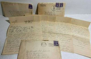 Ww2 Wwii 1943 Correspondence Love Letters Between Soldier & Lover - B4v