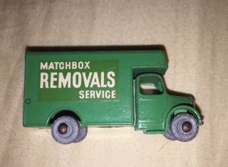 Old Diecast Moko Lesney Matchbox 17 Bedford Removals Van England