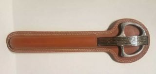 Antique Scissor And Letter Opener Set Leather Case Vtg German And Italian