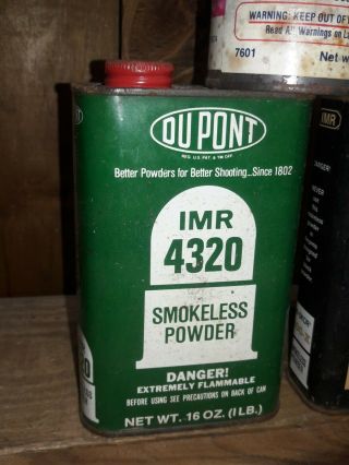 Vintage Smokeless Powder Cans & Ball Powder Cans Dupont 3031 4320 Winchester 760 2