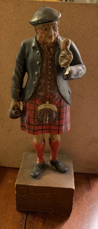 Gaelic Old Smuggler Scotch Advertising Figurine Bar/ Store Display