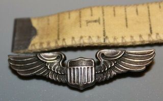 Miniature Wwii Army Air Corps Aviator Pilot Sterling Wings Made By Balfour