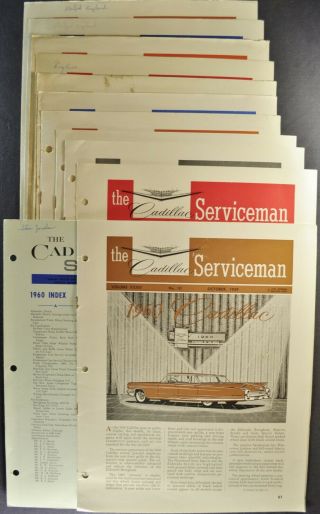 1960 Cadillac Serviceman 10 Bulletins,  Index 60 Special Eldorado 62 75 Deville