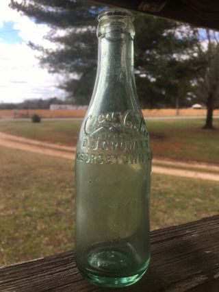 Straight Sided Coca Cola Bottle Georgetown Sc D.  J.  Crowley