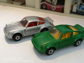 Matchbox Superfast Porsche 911 (930) Turbo X2 In Silver And Green