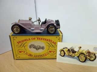 P77 - Models Of Yesteryear No7 Mercer 1913 Raceabout Type 35 J And Box.