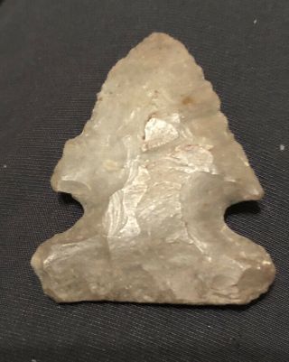 Indian Artifacts - Fine Side Notched Point 1 9/16 Long Sullivan,  Indiana