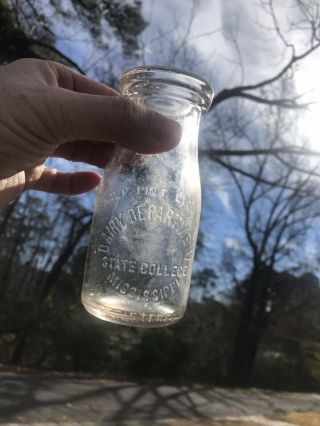 Scarce Vintage Mississippi State College Milk Bottle Half Pint Emboss Slug Plate