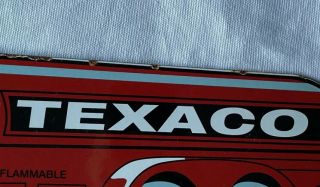 VINTAGE TEXACO TANKER TRUCK 16” PORCELAIN SIGN CAR GAS OIL 2
