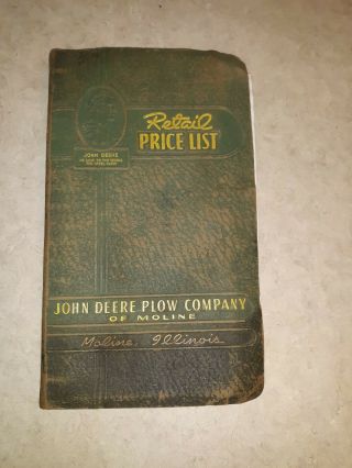 November 1st 1948 John Deere Plow Retail Price List