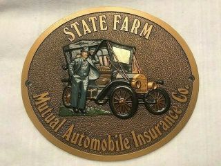 State Farm Mutual Automobile Insurance Co.  Metal Wall Medallion W/ Color