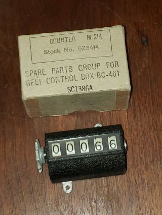 Ww2 Vintage Army Signal Corp Bc - 461 Reel Control Box Replacement Counter M - 214