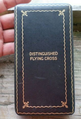 Wwii Medal Box Case Coffin Ww2 Empty Dfc Distinguished Flying Cross Medal