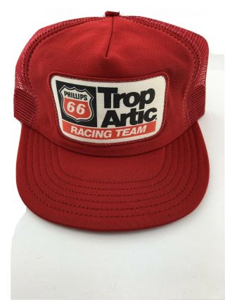 Rare Vintage Phillips 66 Trop Artic Motor Oil Made In Usa Snapback Trucker Hat