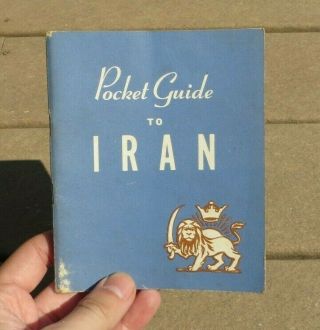 Ww2 Us Army Military Pocket Guide Book To Iran War Department Book
