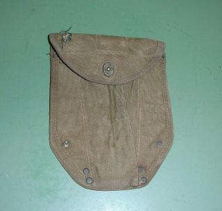 Vintage Wwii Era Usgi M1943 Od Green Canvas Entrenching Tool E - Tool Cover Pouch