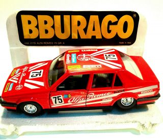 Bburago Alfa Romeo 75 Gr.  A Vintage 1:24 Die Cast Model Box 0119 Nos