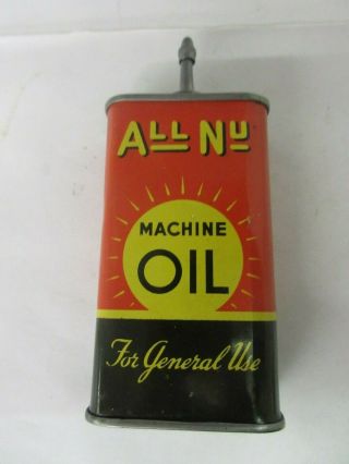 Vintage All Nu Oil Oiler Gas Automobilia Petroliana Advertising 826 - Q