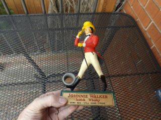 Vintage Johnnie Walker Scotch Whiskey Bar Figurine Striding Man W/cane Monacle