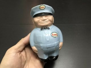 Vintage Esso Gas Oil Station Advertising Fat Man Coin Bank Figure