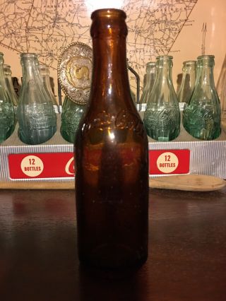 Amber Straight Sided Coca Cola Bottle Erie Pa R
