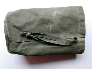 Ww2 Wwii Us Army Green Canvas Nail Bag 13 " Tall - Military Tote Army Gear