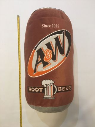Vintage A&w Root Beer Large 23 " Plush Can Pillow