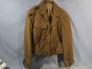 Vintage Wwii U.  S.  Army Ike O.  D.  Wool Field Jacket Size 38l