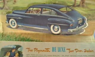 1950 Plymouth Pop - Up Brochure Folder Special Deluxe 2 - Door Sedan