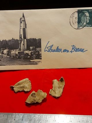➡➡ V2 - A4 German Ww2 Space Rendered Relics.  Launch March 1945 Von Braun Wwii B