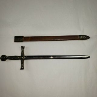 11 " Mini Sword Excalibur King Arthur Letter Opener - 8 " Blade - W/ Sheath