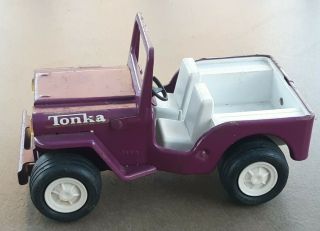 Old Vtg 1970 Tonka Beach Buggy Purple Jeep White Rims/seats Metal Toy Truck