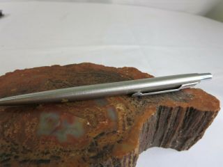 Vintage Parker I1 Or T1 Brushed Steel Ballpoint Pen Rp20