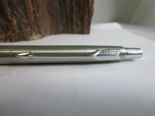 Vintage Parker I1 or T1 Brushed Steel Ballpoint Pen RP20 2