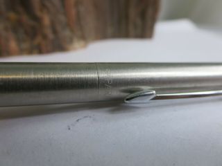 Vintage Parker I1 or T1 Brushed Steel Ballpoint Pen RP20 3
