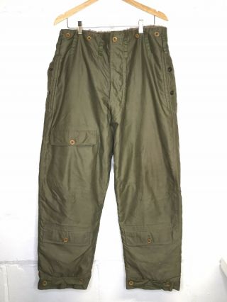 Vintage Us Army Air Force Type A - 9 Lined Flight Pants Men Size 40 Cold Weather