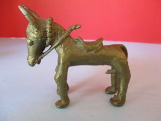 Vintage Solid Brass Horse,  Folk Art Casting,  Made In Mexico,  Unique